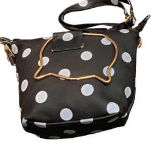 Ladies Bag Black Polka Dot 3 PC